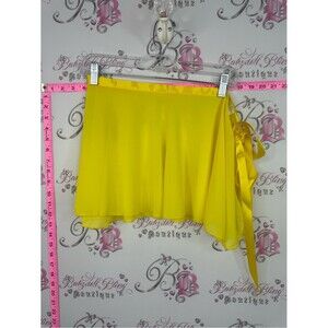 Wrap skirt tie up sunshine Bright Yellow Wrap Skirt - Women's Skirt